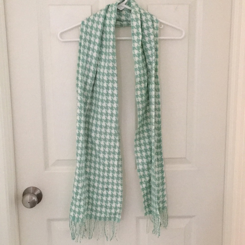 Mint and White Scarf